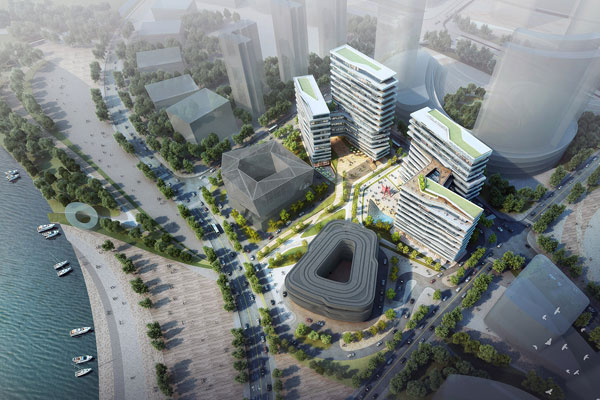 01_10DESIGN_Zhuhai_CommercialHub_AerialView_LR