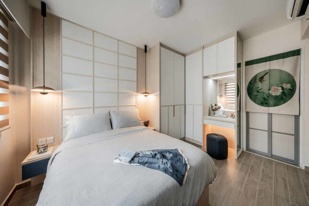 scandinavian japanese design for big bedroom singapore