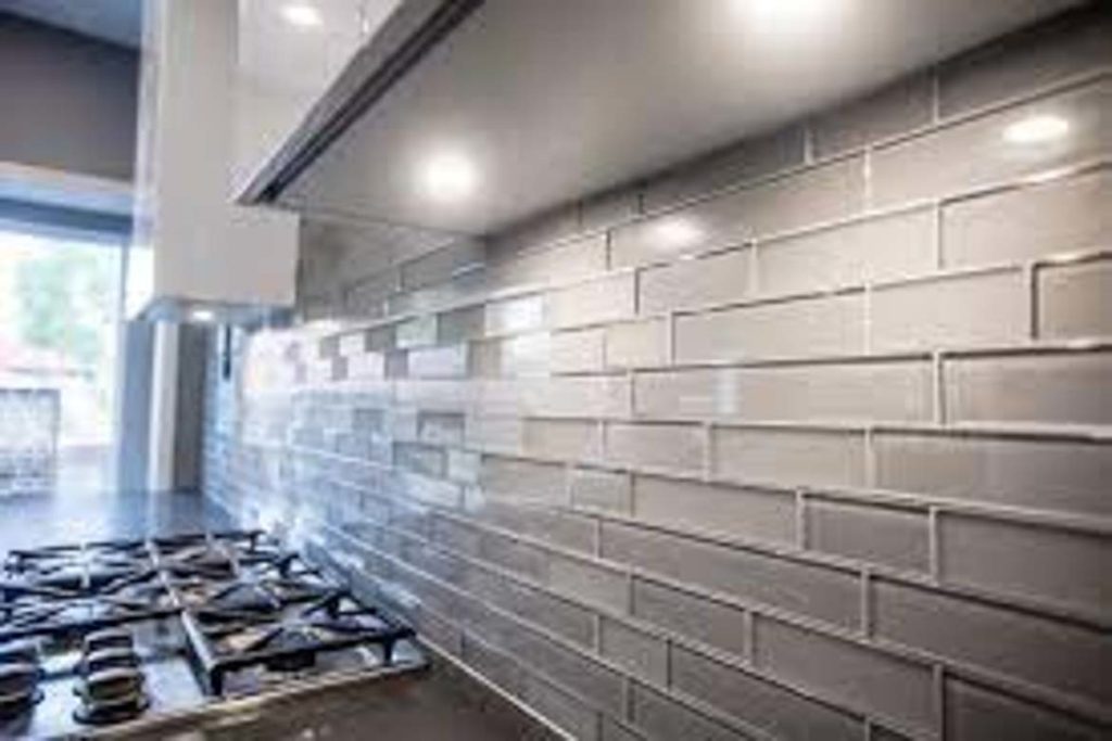 grey tile kitchen backsplash ideas design