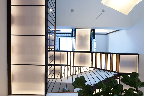 House-@-Stone-Ave-illuminated-stairs-viewed-from-below