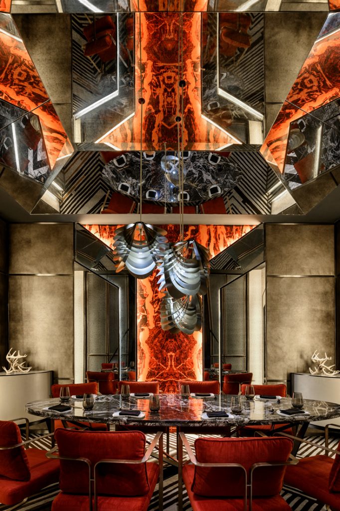 greymatters Akira Back dining red