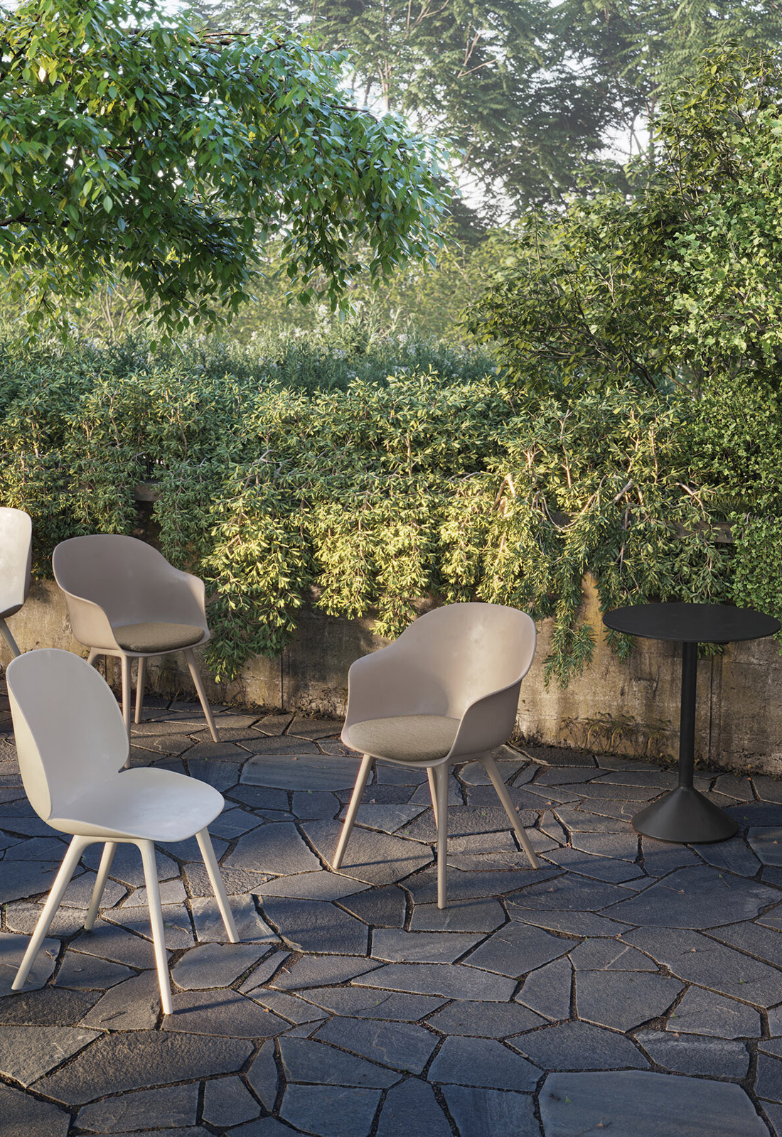 gubi beetle bat chair outdoor by GamFratesi