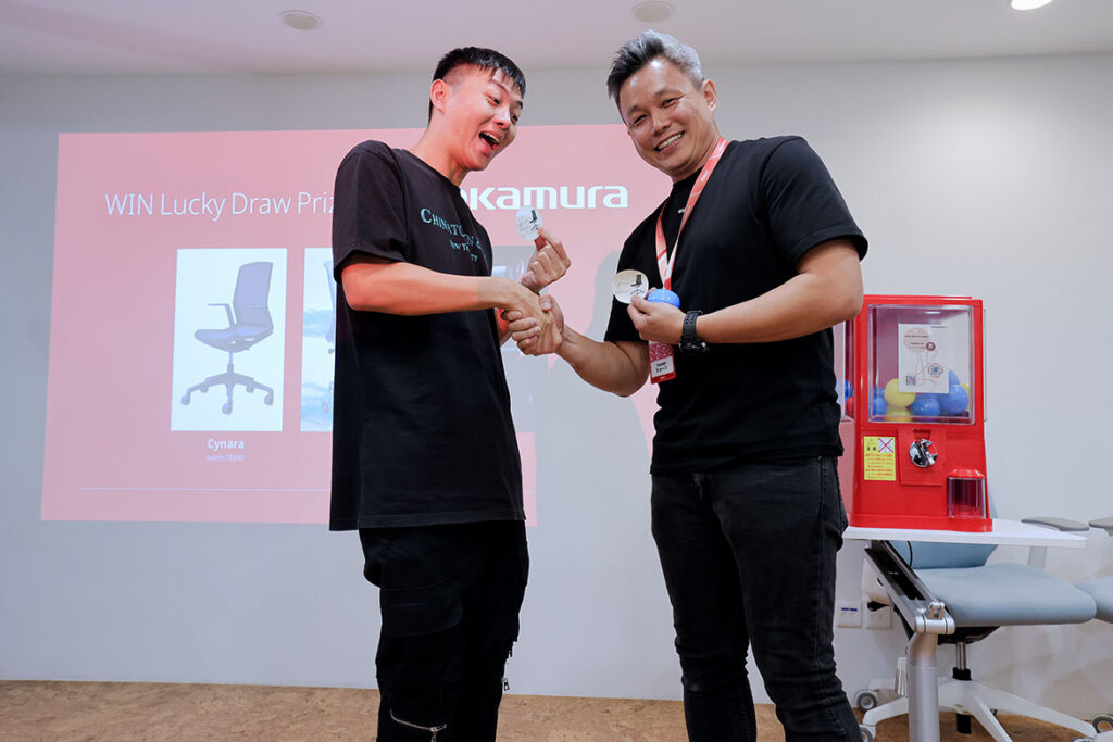 Okamura Singapore x IndesignliveAsia Design Conversation lucky draw winner