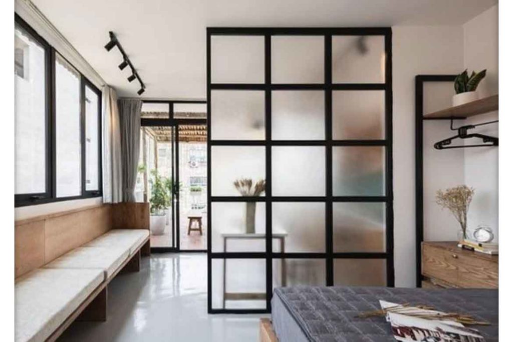 glass home office partition design hdb flat