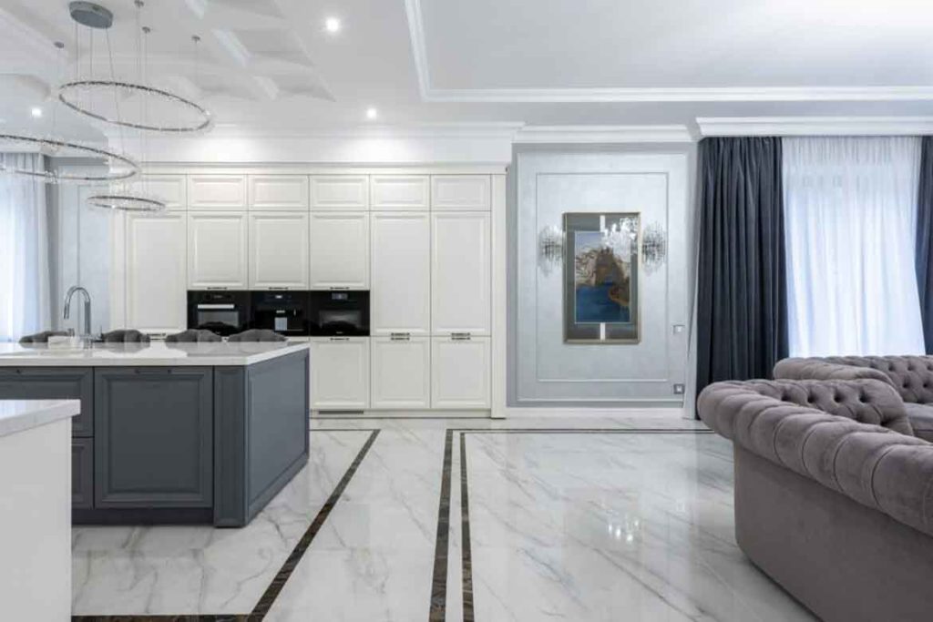 white marble floor tiles