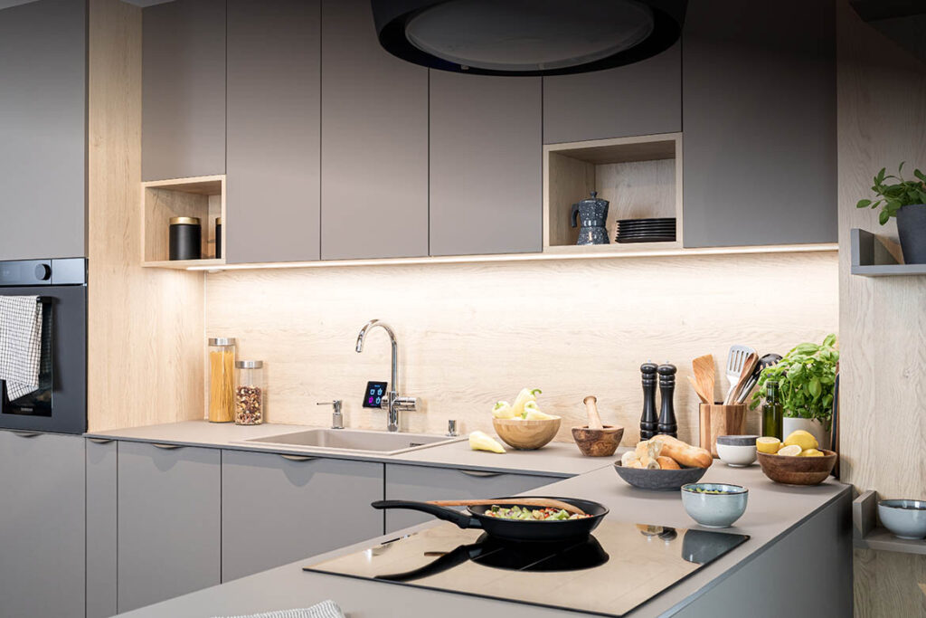 Admira high pressure laminates on kitchen cabinets