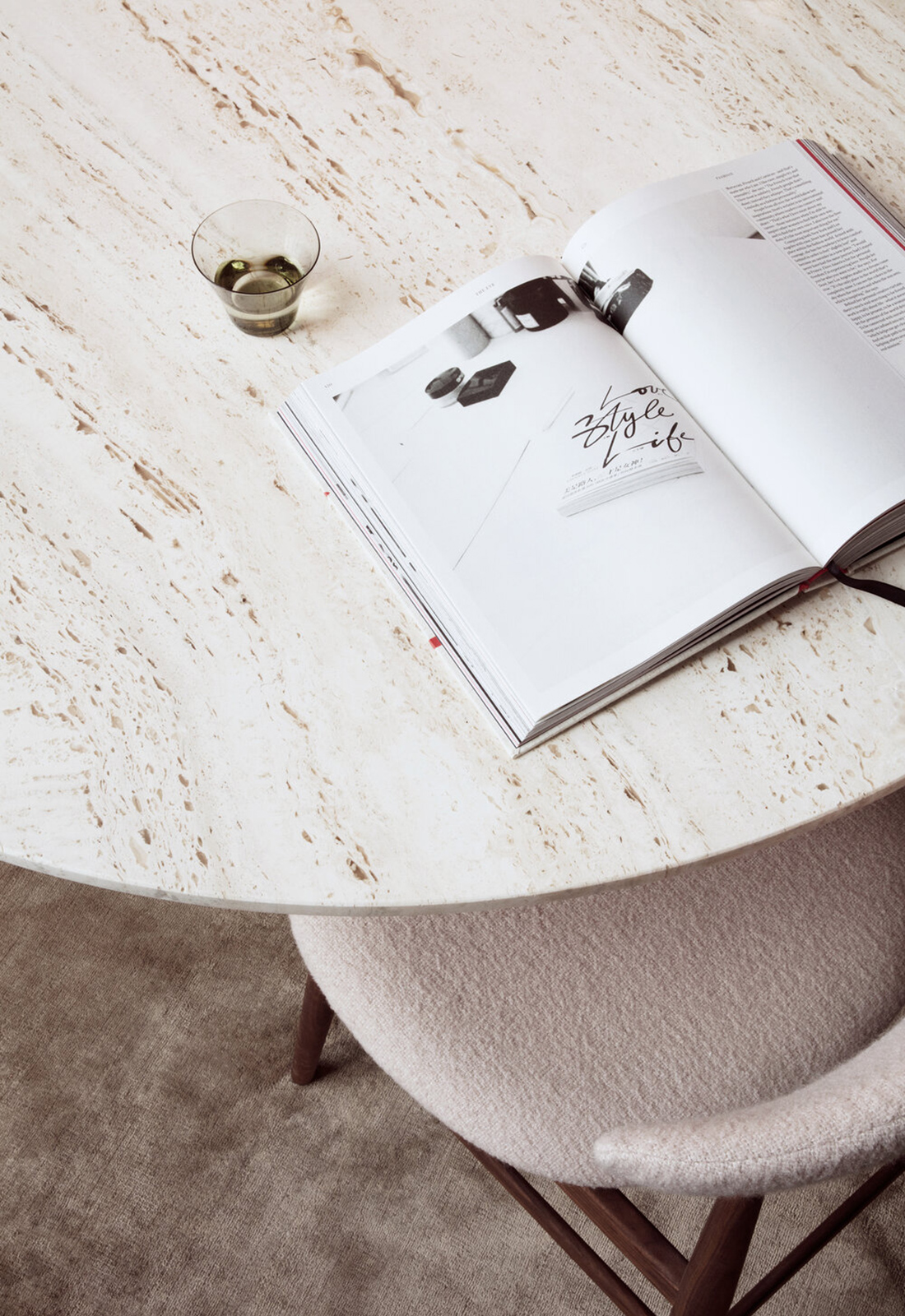 gubi epic table travertine by GamFratesi