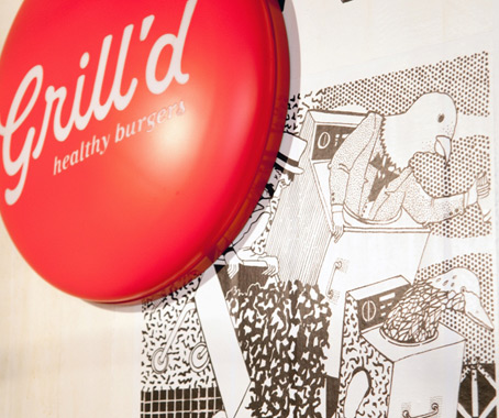 Grill’d burgers served with a side of art