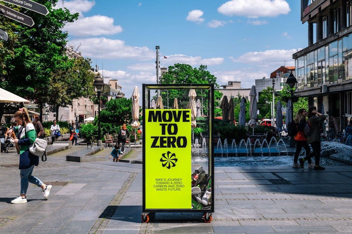 Nike and Accept & Proceed's shoe recycling stations