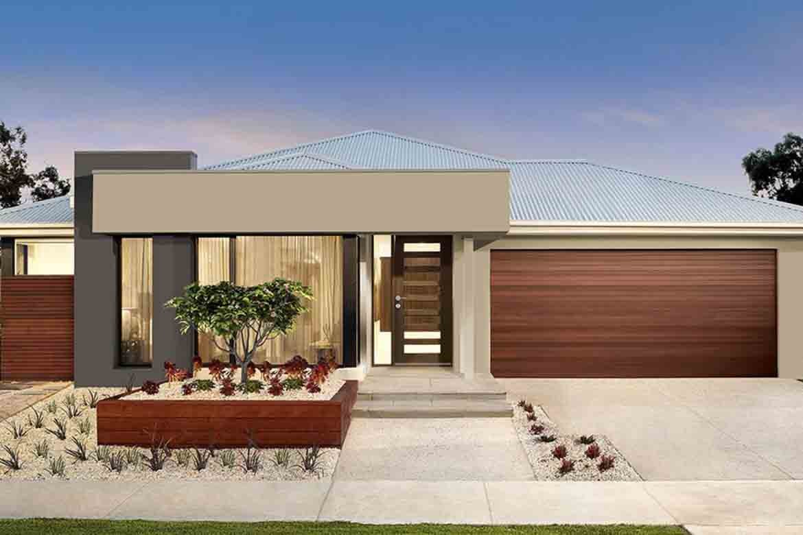 4 bedroom single storey house modern facade exterior