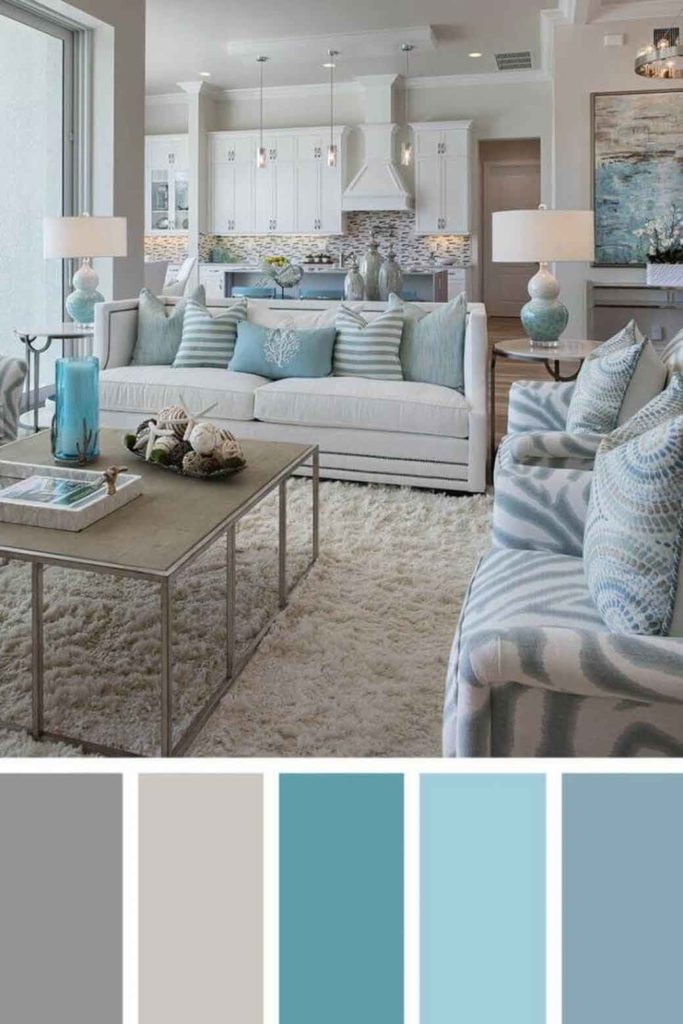 Shades of blue color scheme : Powder blue + blue grey  Blue color schemes,  Blue shades colors, Blue palette