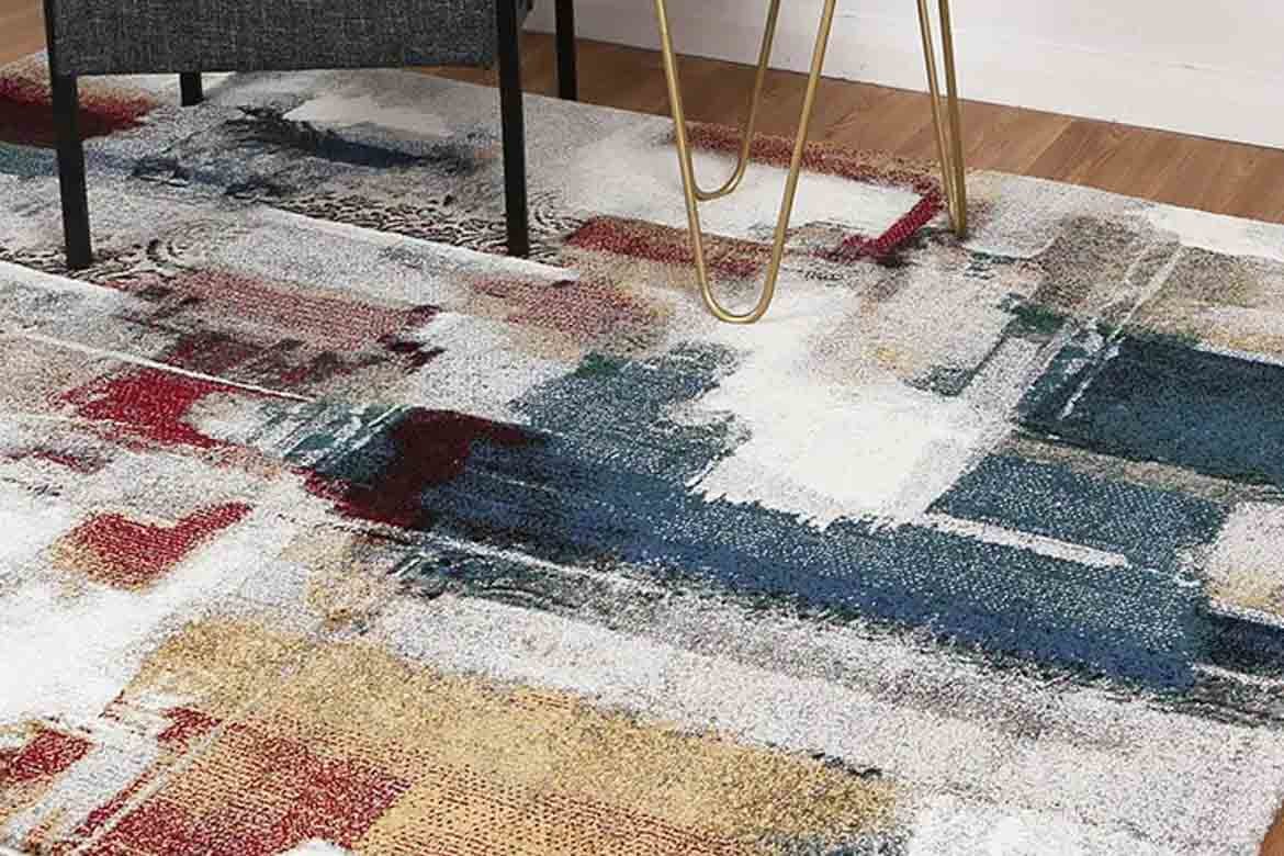 Cuba grey multi abstract rug