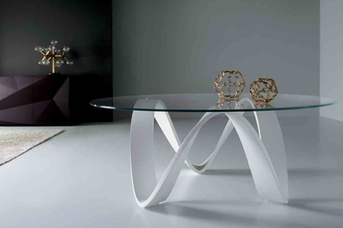 elegant stylish white and glass coffee table marble