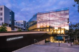 Timber, glass and blinds at Macquarie University
