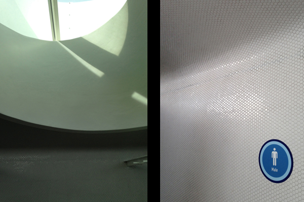 pool mens change room curved ceiling