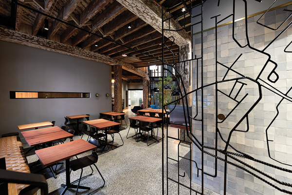 1888 hotel indesignlive eatery rought iron gate interior design