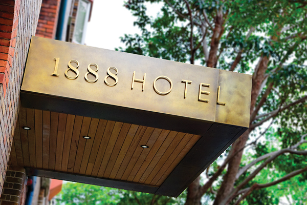 1888 hotel indesignlive signage