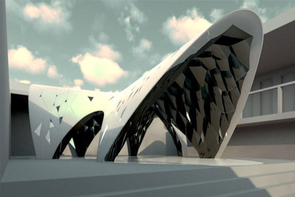 MODULAR, ROBOT-BUILT PAVILIONS AT SCAF