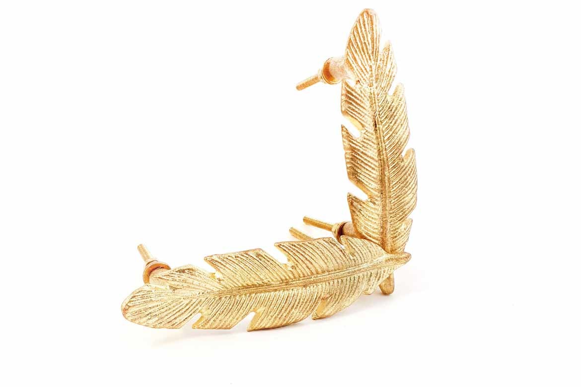 golden feather door handle pull