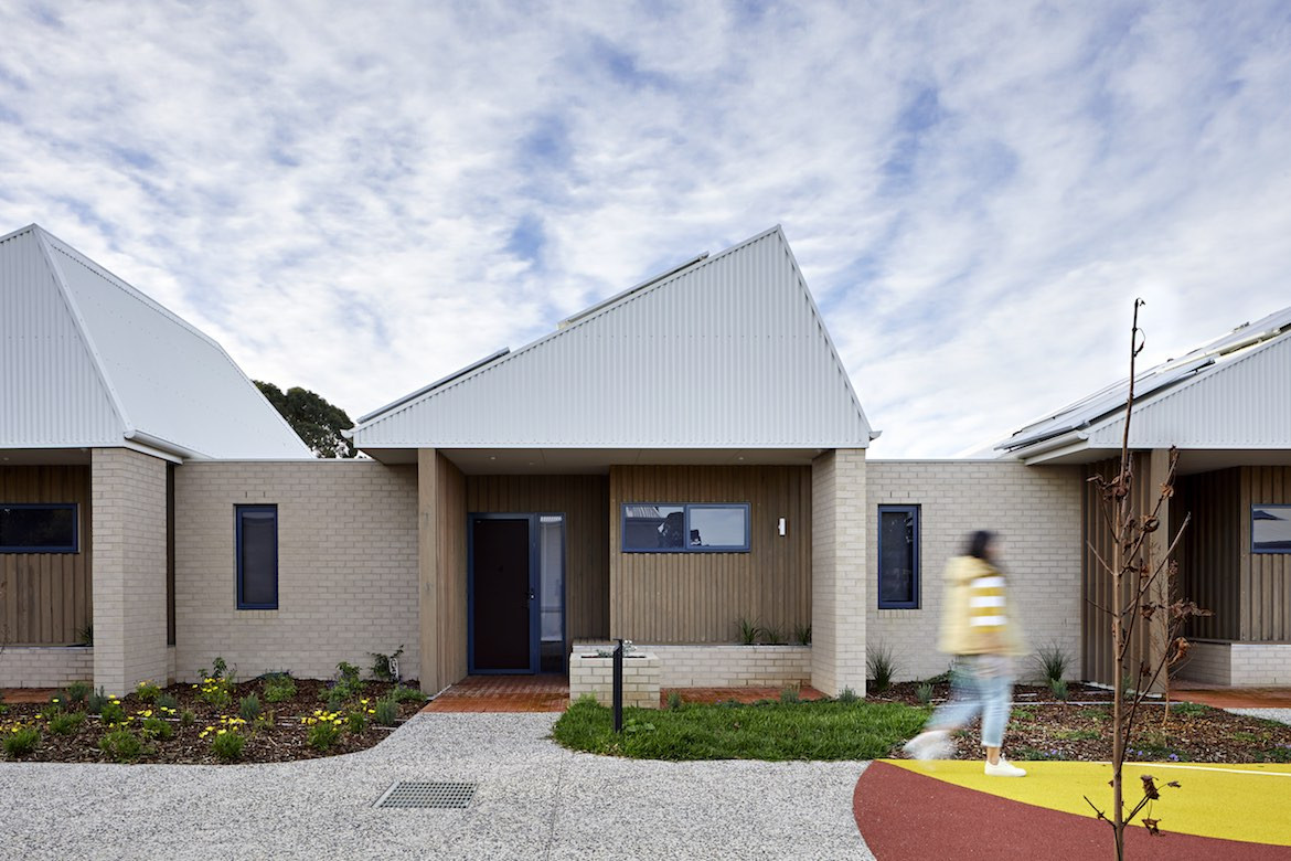 A row of affordable housing designed by Bent Architecture.