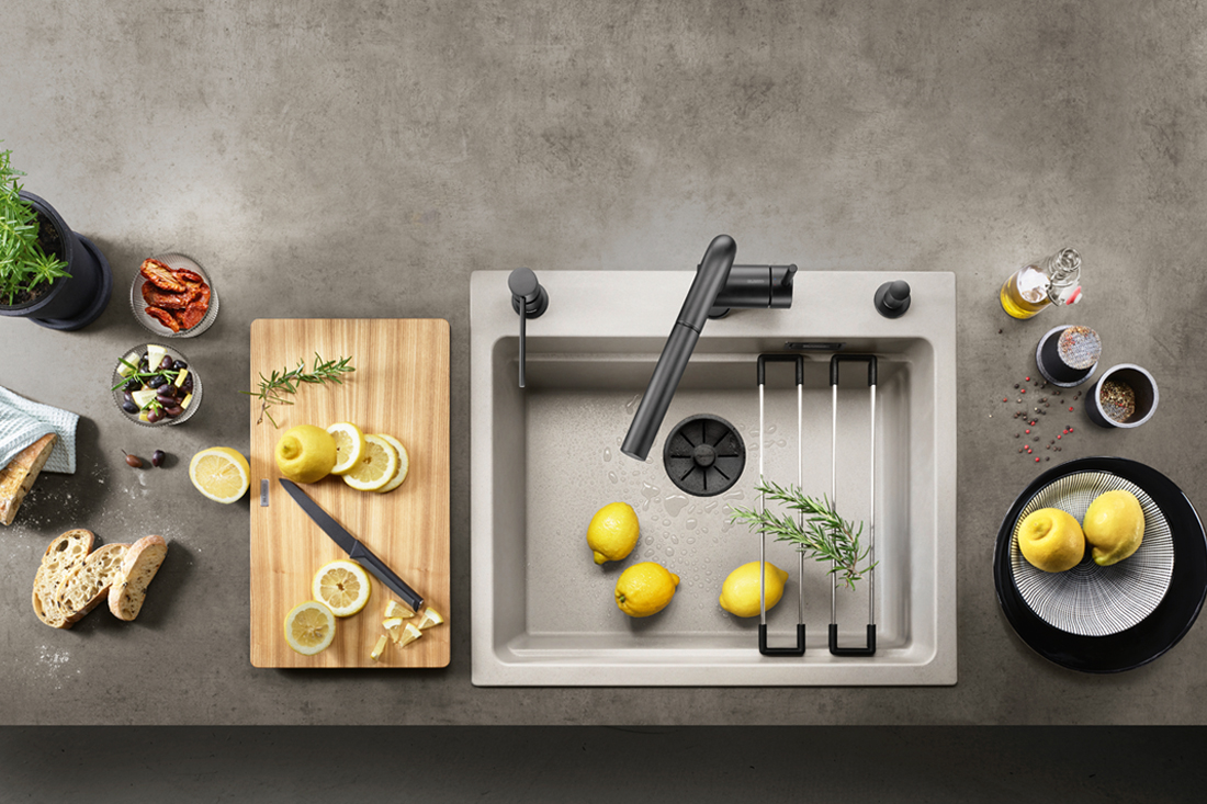 A kitchen sink designed for optimum versatility and efficiency