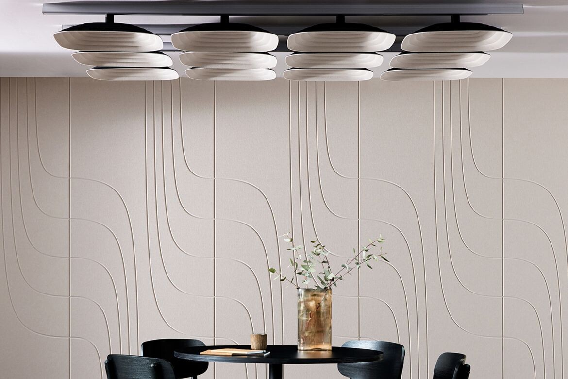 Fuji acoustic ceiling tiles by Woven Image, Australia.