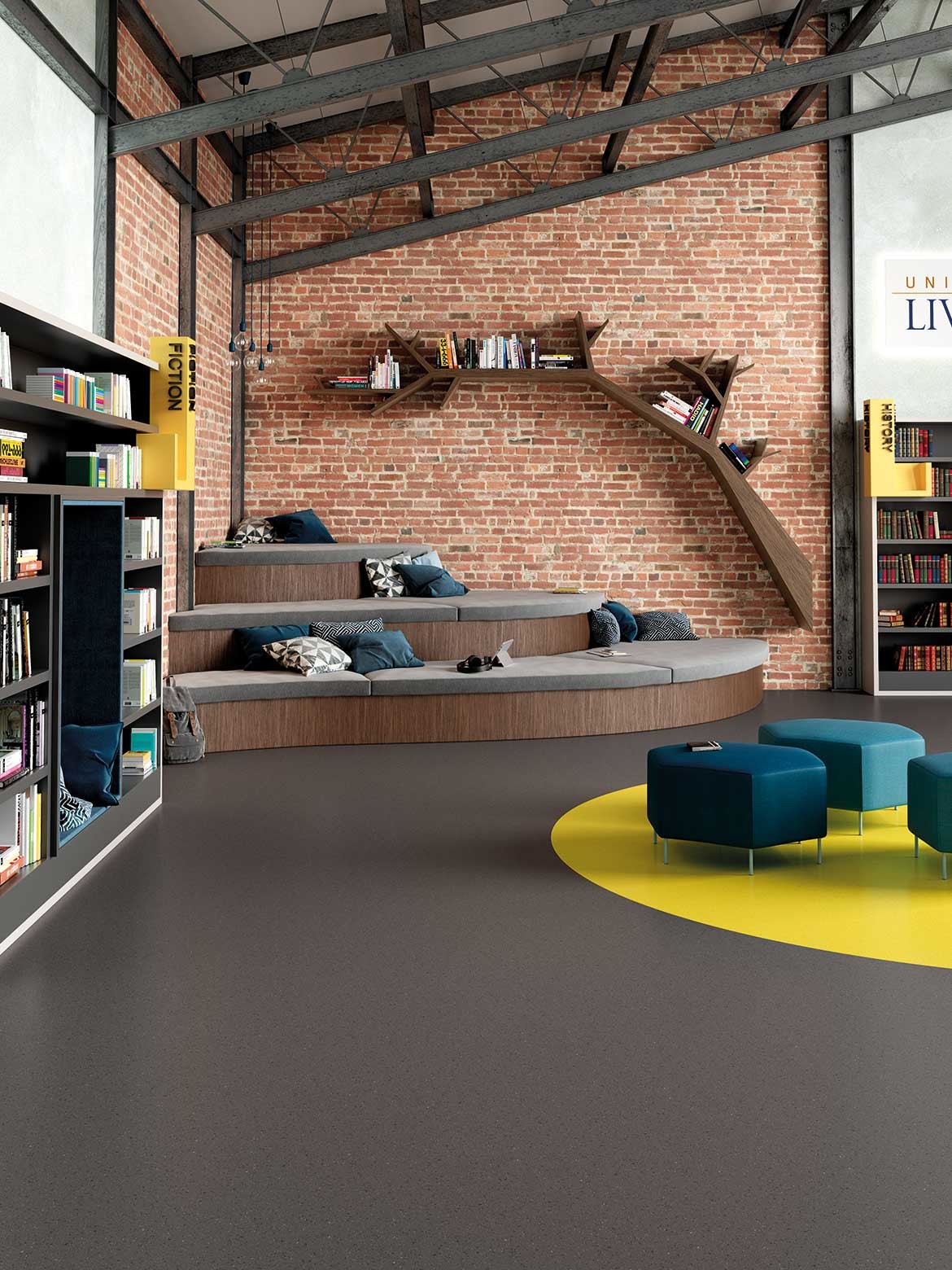 From healthcare to retail, this colourful flooring range has you covered 