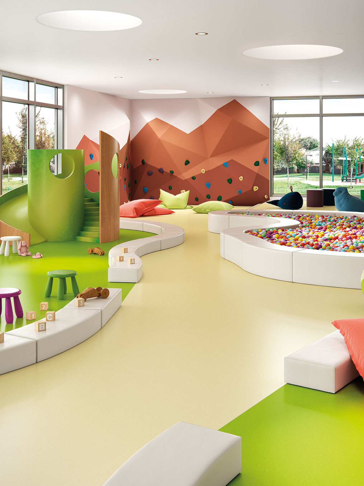 From healthcare to retail, this colourful flooring range has you covered 