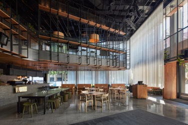 Mercedes Me cafe, designed by JCB Architects, will be the backdrop for the 'Break the Business Model' talk.