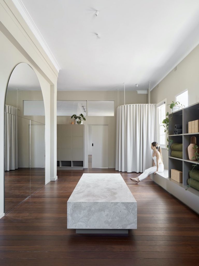  Room with an arched mirror in Bodyscape Yoga by State of Kin