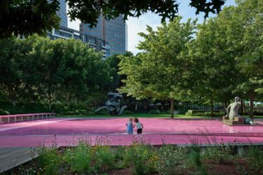 A saccharine pink pond opens in NGV’s garden