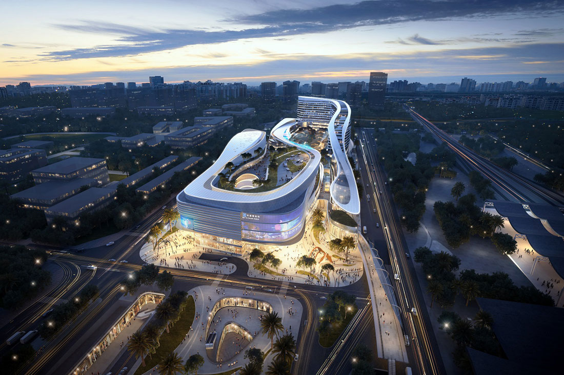 Aedas Builds a Futuristic Transportation Hub in Sanya