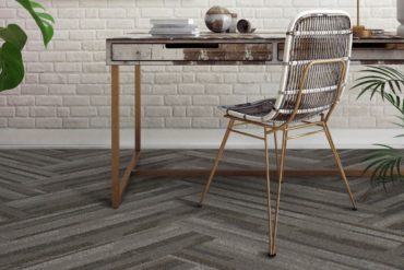 Carpets Inter REUSO acoustic carpet tile plank with EcoSoft